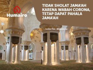Tidak sholat jama'ah karena wabah corona tetap dapat pahala jama'ah