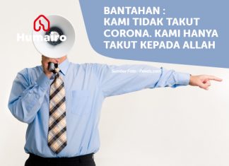 bantahan : kami tidak takut corona. kami hanya takut kepada allah