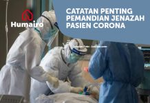Catatan penting pemandian jenazah Corona